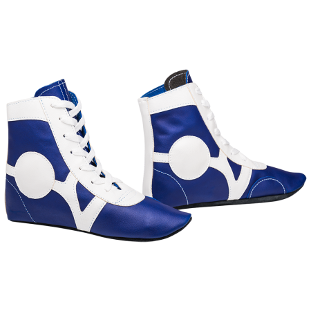 Купить Обувь для самбо SM-0102, кожа, синий Rusco в Туле 
